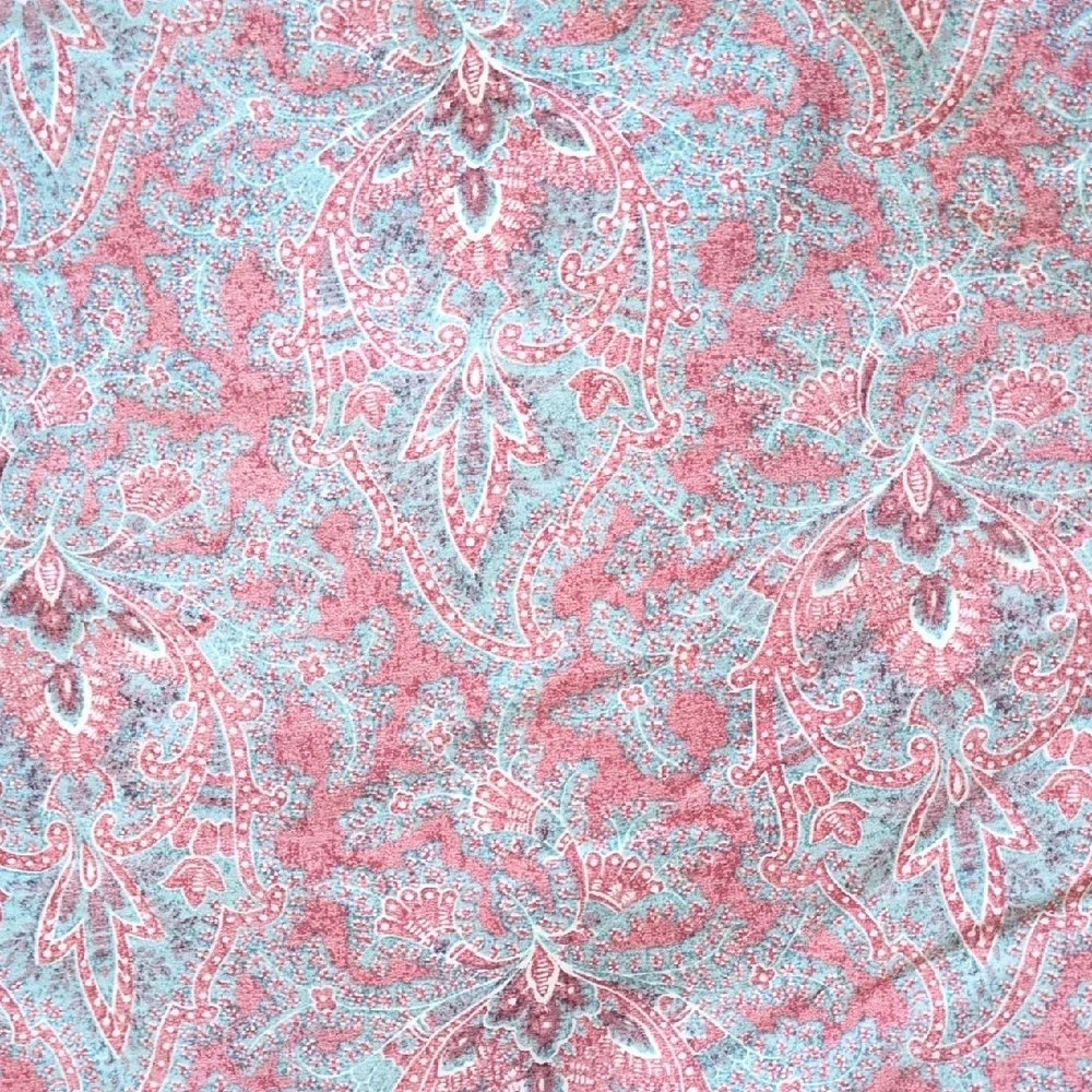 Ralph Lauren Meredith Pillow Sham Pair (2) & 1 Bolster Pillow - Red Blue Paisley